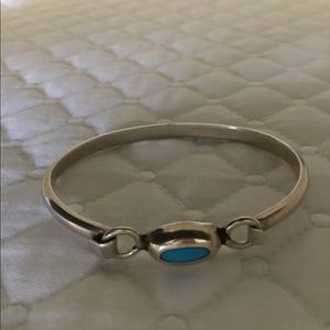 Turquoise & Sterling Silver Bangle Bracelet
